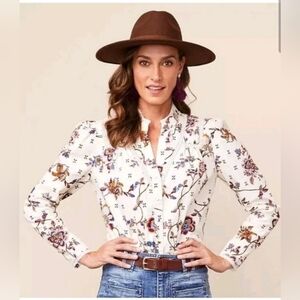 Matilda Jane Good Hart Floral Monica Blouse Size Medium